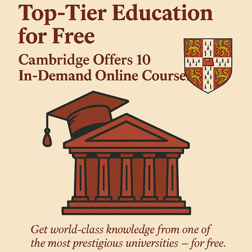 Top-Tier Education for Free: Cambridge Offers 10 In-Demand Online Courses